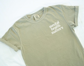 Mental Health Matters Minimalist Comfort Colors Unisex Short Sleeve T-shirt