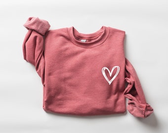 Heart Valentines Gift for Her Unisex Sweater Sweatshirt