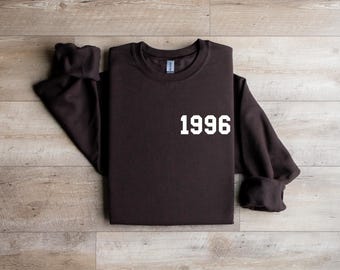 1996 College Style Birthday Year 30th Birthday Unisex Crewneck Sweater Sweatshirt