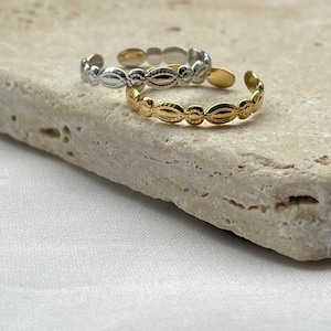 Edle Edelstahlringe in Gold und Silber/ verstellbare Ringe/ kein Verfärben/ Wasserfester Ring