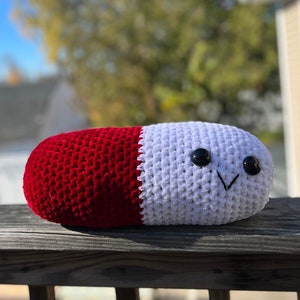 The Chill Pill Stuffed Animal Plushie Amigurumi Stress Anxiety Reliever Cute Gift For Her Mental Health Matters