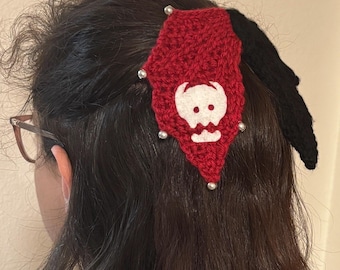 Toothless-Inspired Crochet Hair Tie or Clip Accessory