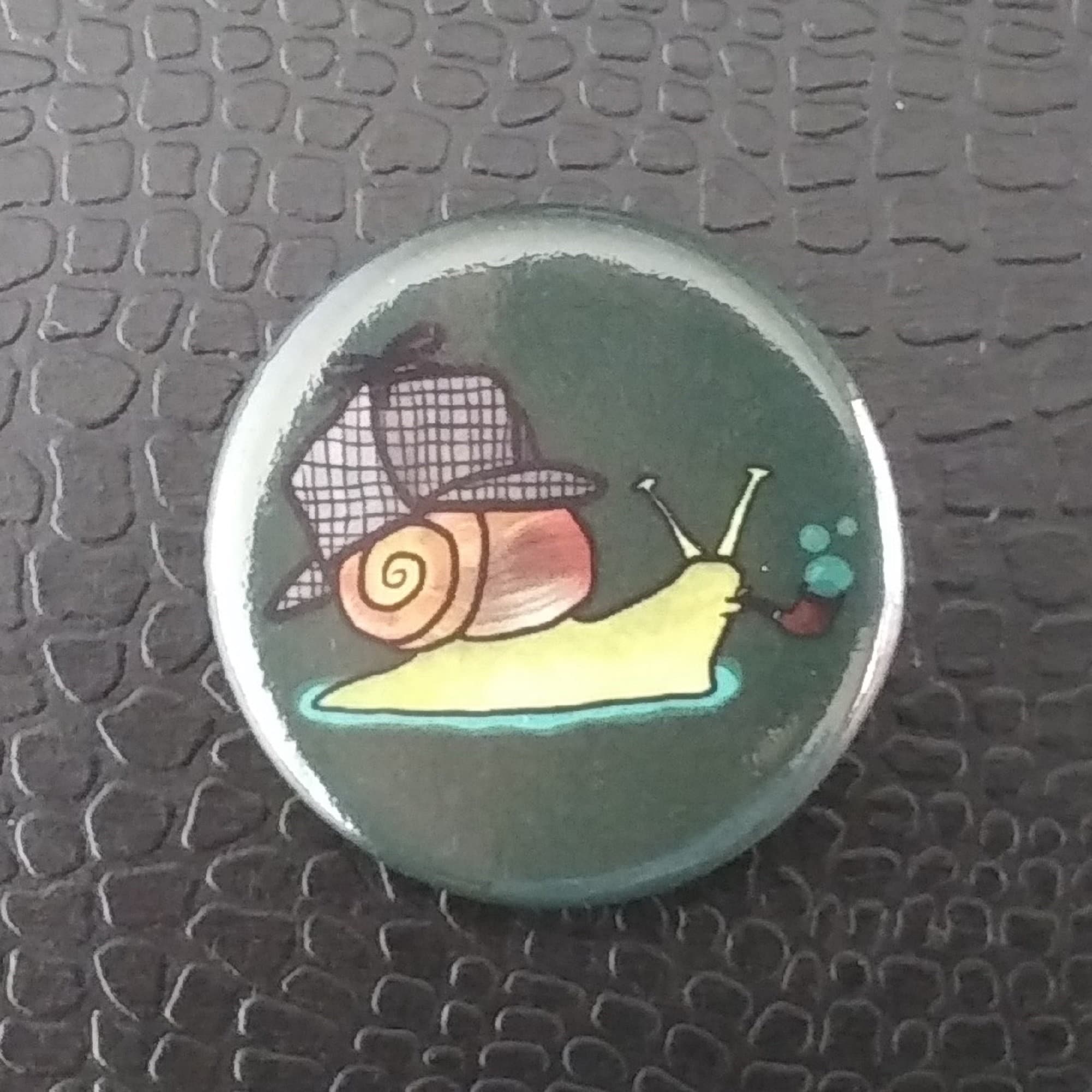 Snails With Hats 1.25 Buttons Sherlock Holmes Hat Etsy