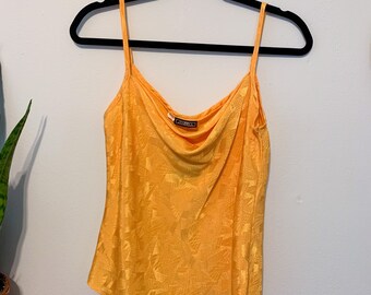 yellow satin top