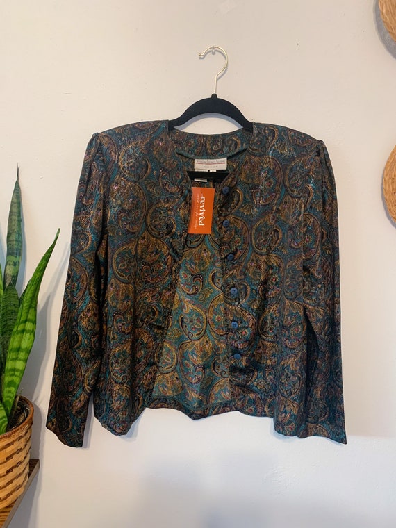 Vintage Lightweight Jacket (Dark Paisley) - Size 6