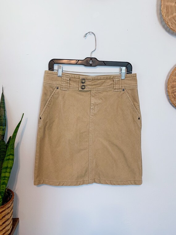 Women's corduroy top skirt camel