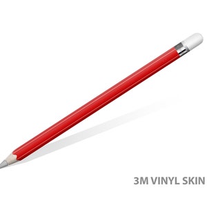 May include: Red vinyl skin for an Apple Pencil. The skin is made with 3M adhesive and is designed to protect the pencil from scratches and wear. 3M VINYL SKIN.