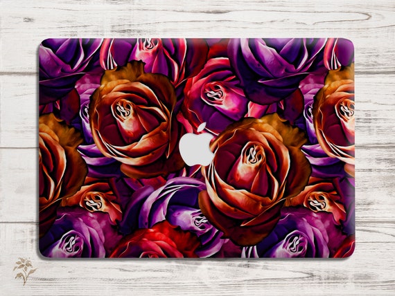 Watercolor butterfly on flowers Macbook case for new Pro Mac Laptop 13 2019 and MacBook Air 13  roses 13 inch case watercolor A1286