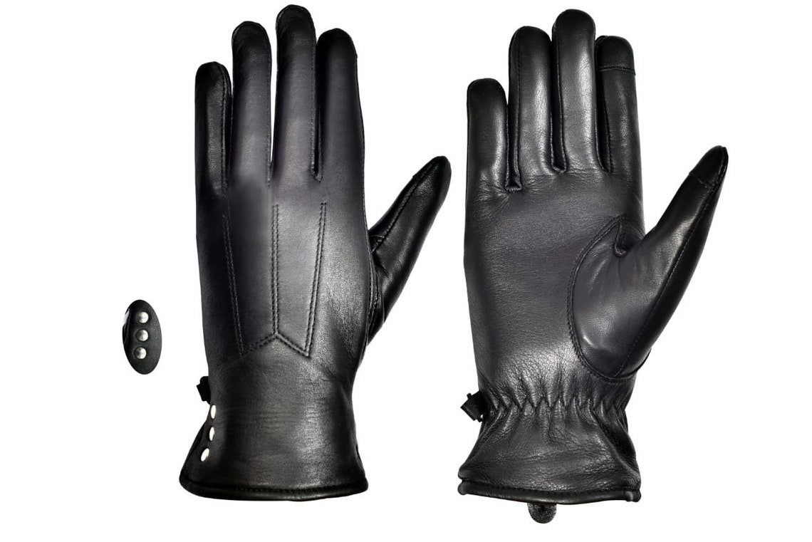 Ladies Leather Gloves Women Real Soft Fleece Lined Winter Etsy