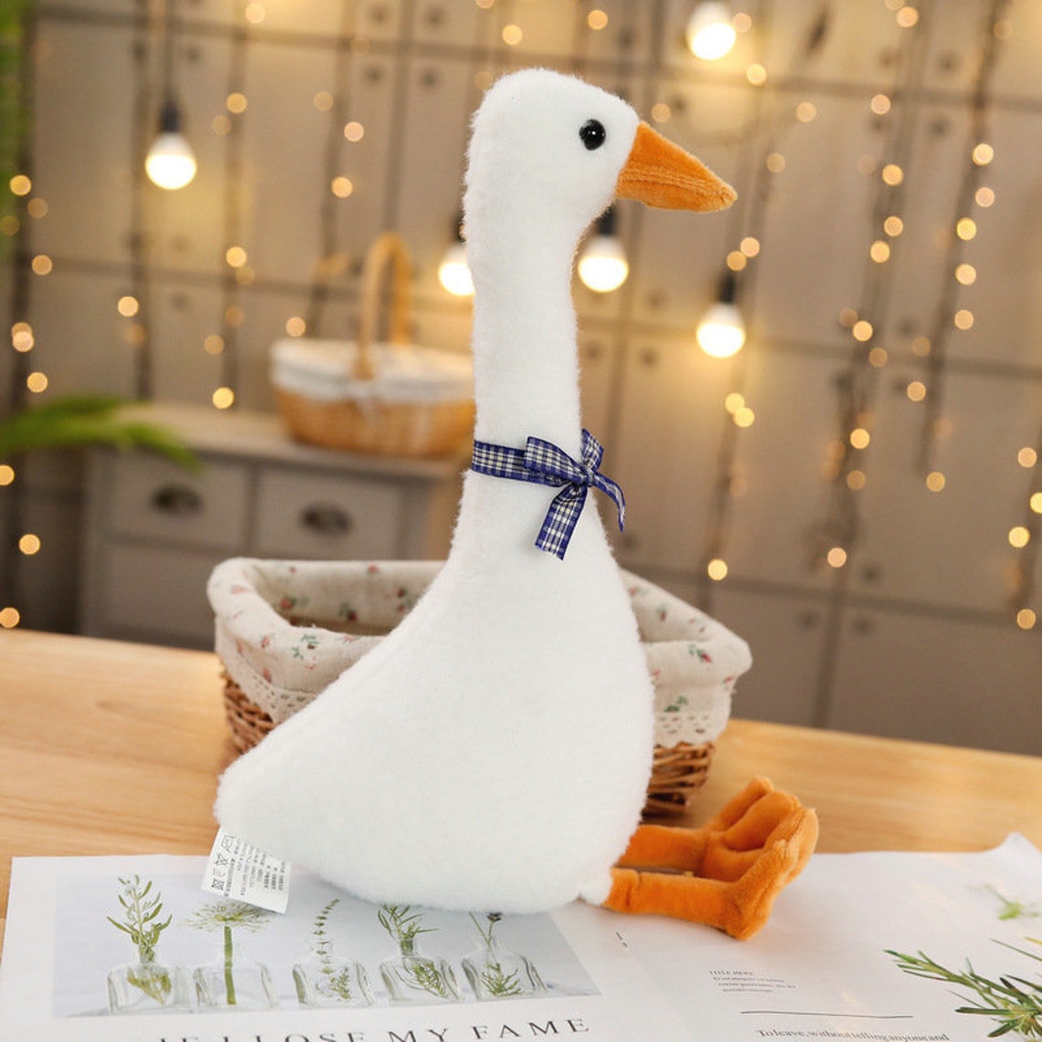 Stuffed Animal White Goose Plush Toy Plush Toy For Kid Goose Etsy