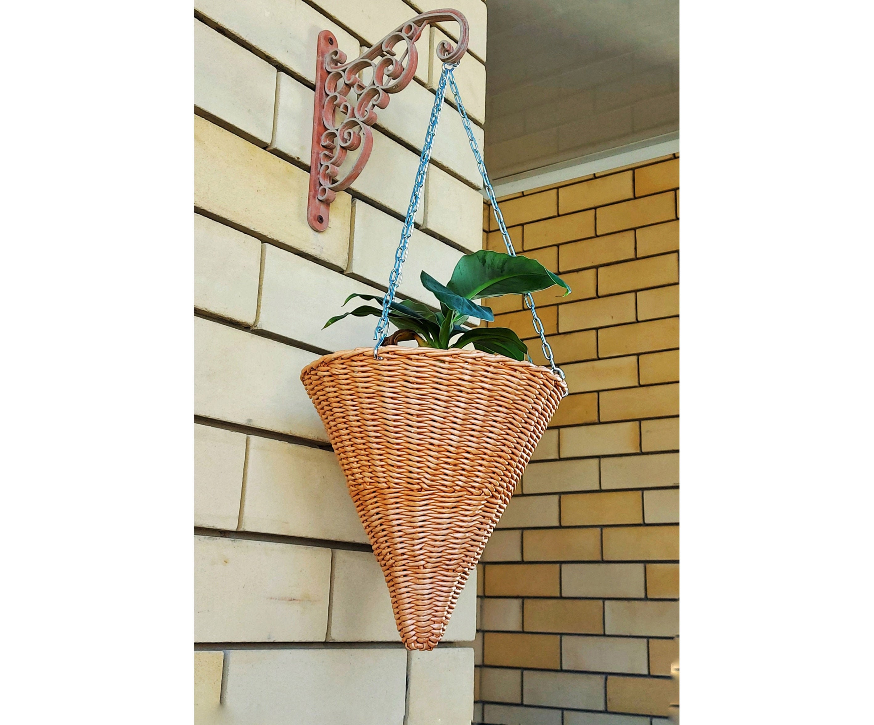 Hängende Outdoor Körbe Korb Hängekorb Korb Korb Garten Etsy