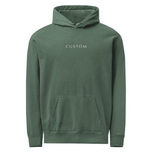 EMBROIDERED Custom Comfort Colors Hoodie, Personalized Pullover, Customizable Text or Logo Apparel