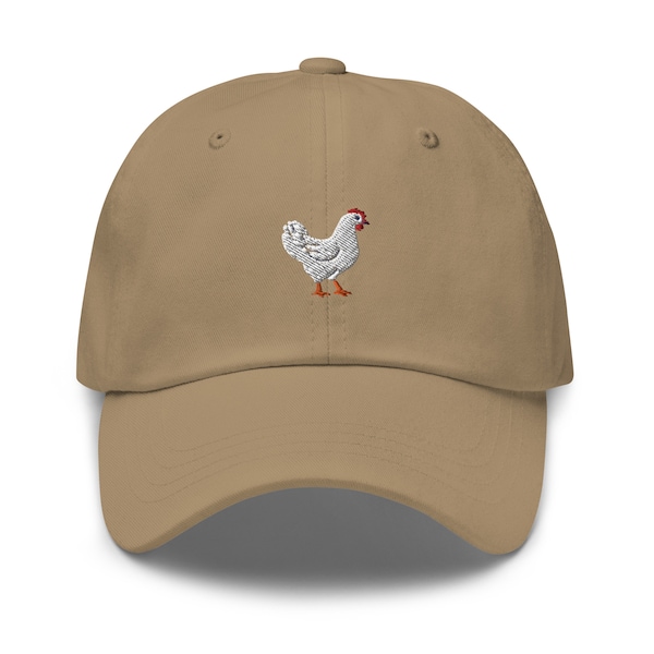 Embroidered Chicken Hat, Chicken Baseball Cap, Chicken Embroidery, Chicken Farmer Gift, Chicken Mom Apparel, Farm Animal Dad Hat, Cute Cap