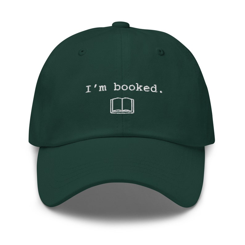 Embroidered Book Lover Hat, Funny Bookworm Baseball Cap, Book Embroidery, Gift For Bookish Friend, Book Nerd Gifts, Bookworm 6 Panel Dad Hat