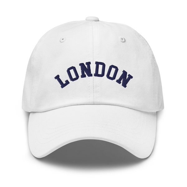 London Baseball Cap, Embroidered London Dad Hat, London City Six Panel Hat, London England 6 Panel Hat, London Lover Gift, London Varsity