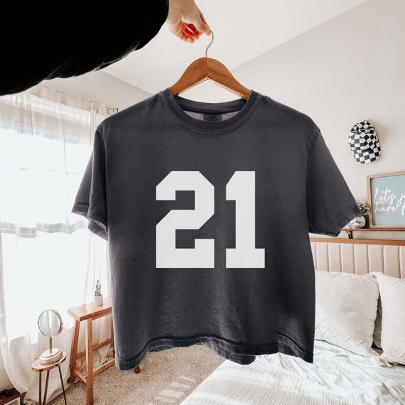 Custom Number Comfort Colors Cropped Shirt, Game Day Crop Top Tee, Custom Football T-Shirt,  Personalized Kids Team Shirt, Baseball Mom