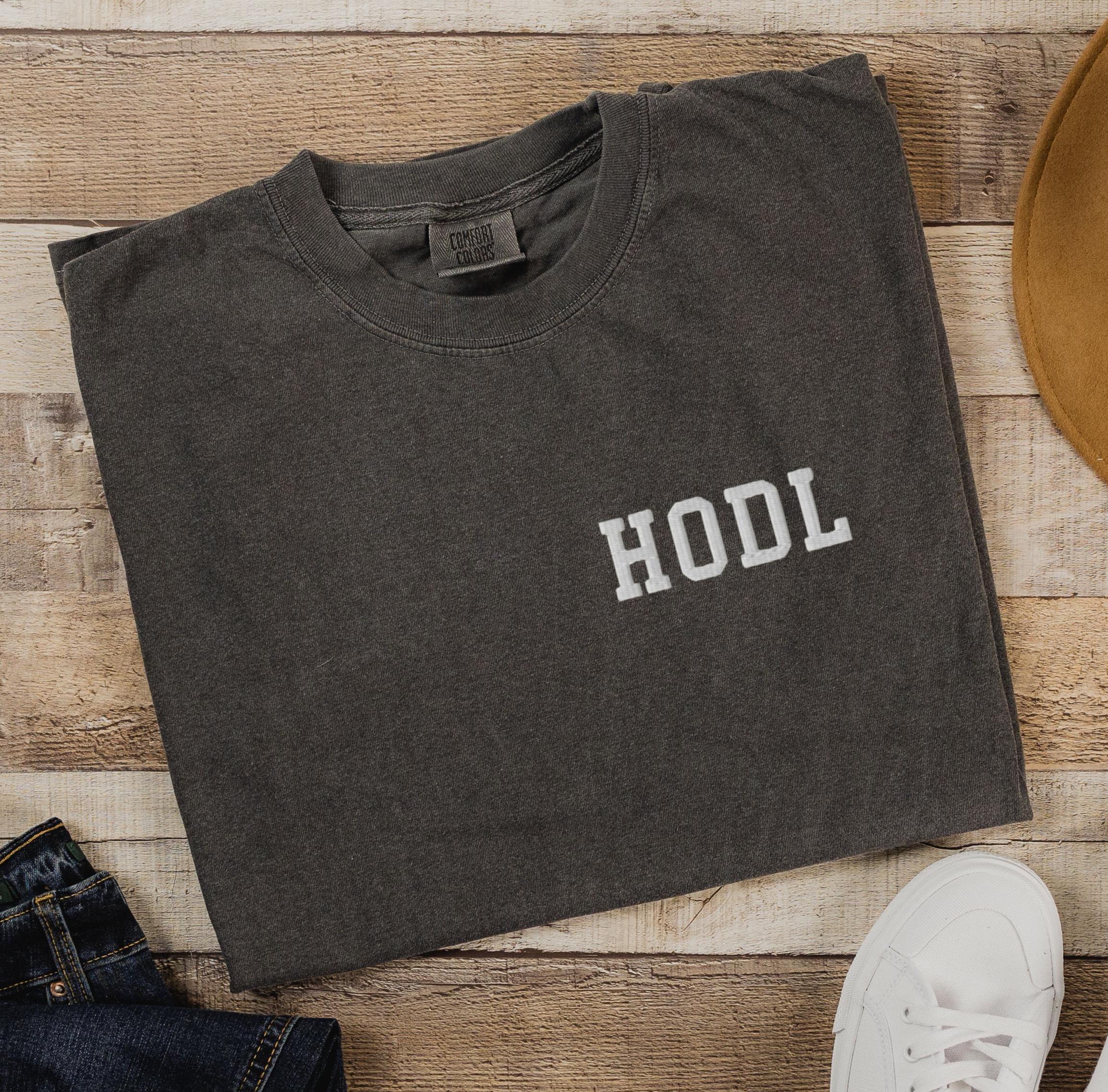 EMBROIDERED Funny Bitcoin Shirt, Fun Bitcoiner Tshirt, Comfort Colors  Crewneck, Bitcoin Gifts, Hold on for Dear Life, Bit Coin T-shirt - Etsy