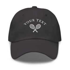Custom Tennis Baseball Cap, Embroidered Personalized Tennis Dad Hat, Tennis Team Caps, Matching Tennis Hats, Tennis Club Gift, 6 Panel Hat