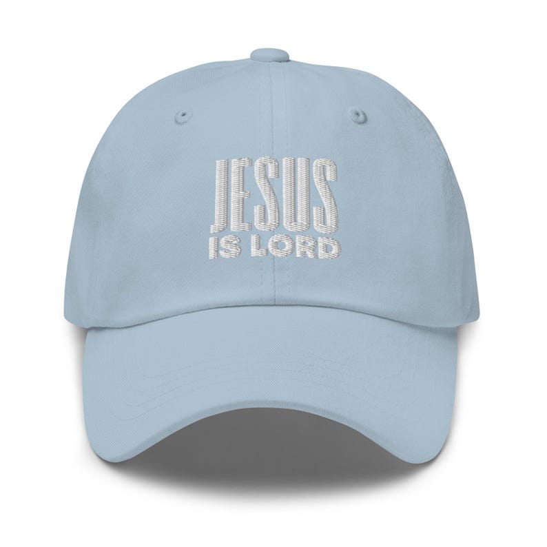 Jesus Is Lord Cap, Christian Baseball Cap, Faith 6 Panel Dad Hat, Jesus Embroidered Cap, Church Apparel, Christianity Gifts, Women Of Faith