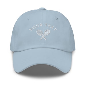 Custom Tennis Baseball Cap, Embroidered Personalized Tennis Dad Hat, Tennis Team Caps, Matching Tennis Hats, Tennis Club Gift, 6 Panel Hat