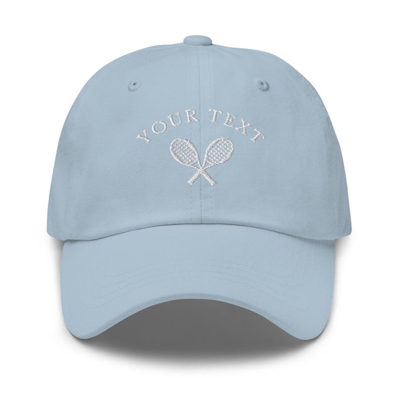 Custom Tennis Baseball Cap, Embroidered Personalized Tennis Dad Hat, Tennis Team Caps, Matching Tennis Hats, Tennis Club Gift, 6 Panel Hat