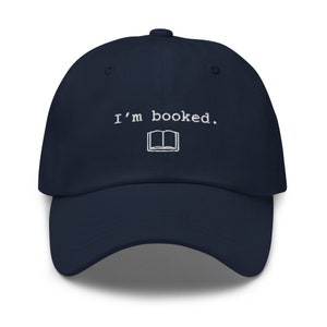 Embroidered Book Lover Hat, Funny Bookworm Baseball Cap, Book Embroidery, Gift For Bookish Friend, Book Nerd Gifts, Bookworm 6 Panel Dad Hat