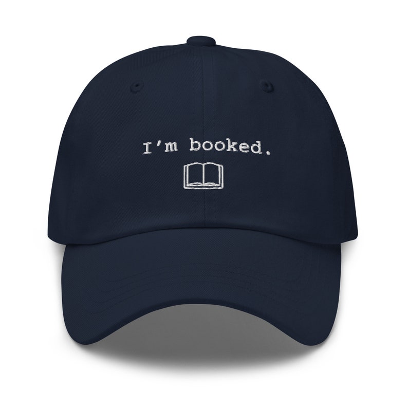 Embroidered Book Lover Hat, Funny Bookworm Baseball Cap, Book Embroidery, Gift For Bookish Friend, Book Nerd Gifts, Bookworm 6 Panel Dad Hat