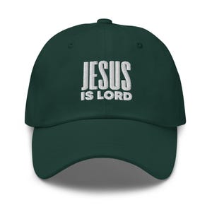 Jesus Is Lord Cap, Christian Baseball Cap, Faith 6 Panel Dad Hat, Jesus Embroidered Cap, Church Apparel, Christianity Gifts, Women Of Faith