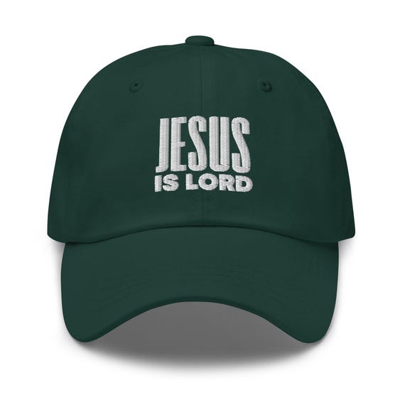 Jesus Is Lord Cap, Christian Baseball Cap, Faith 6 Panel Dad Hat, Jesus Embroidered Cap, Church Apparel, Christianity Gifts, Women Of Faith