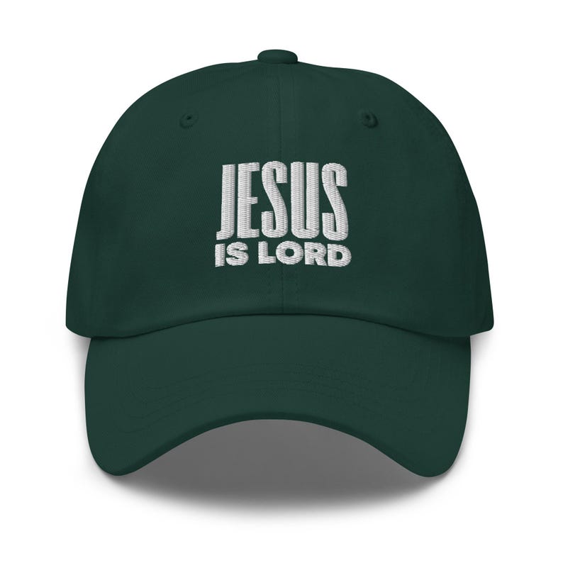 Jesus Is Lord Cap, Christian Baseball Cap, Faith 6 Panel Dad Hat, Jesus Embroidered Cap, Church Apparel, Christianity Gifts, Women Of Faith