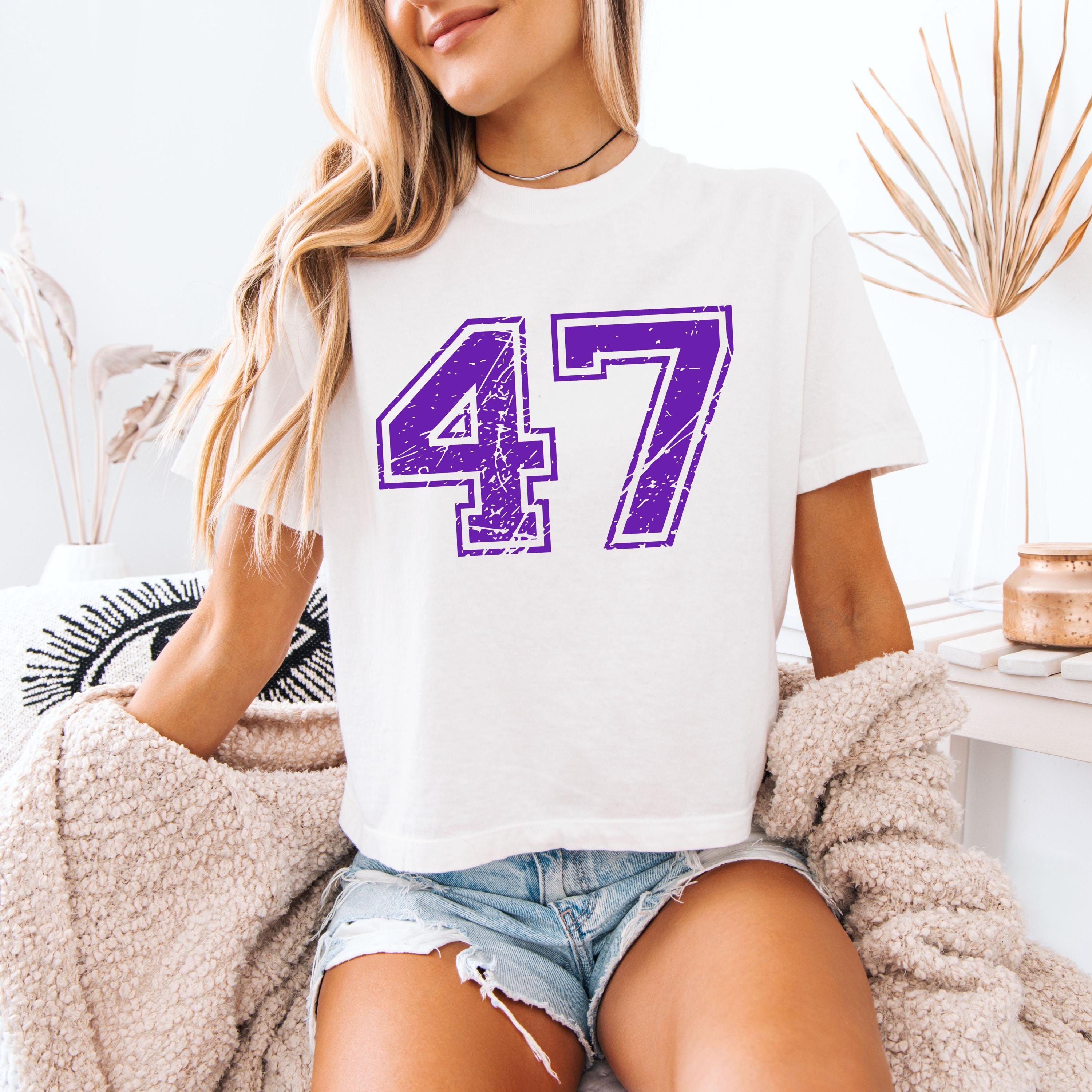 Custom Vintage Number Cropped Shirt, Retro Sports Number Crop Top ...