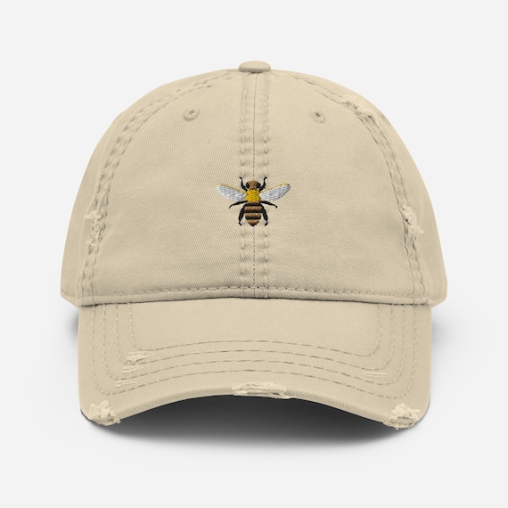 Bee Embroidered Hat Embroidered Bee Distressed Dad Hat Bee Distressed Hat Bee Baseball Cap Bumble Bee Hat Bee Lover Hat Bees Bee Hats Etsy Australia