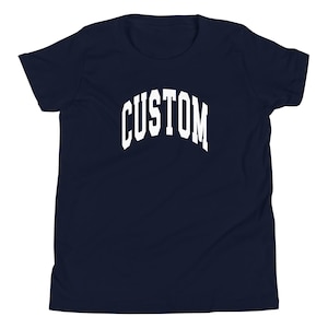 Custom Text Kids Shirt, Personalized Text Youth T-Shirt, Customized Kids Custom Team TShirt