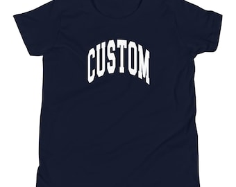 Custom Text Kids Shirt, Personalized Text Youth T-Shirt, Customized Kids Custom Team TShirt