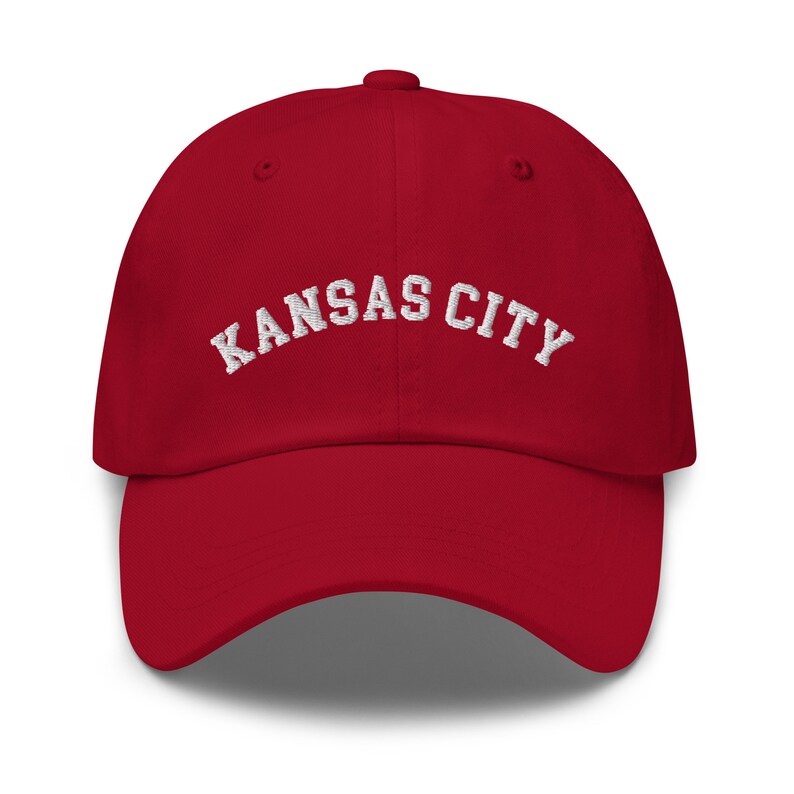 Kansas City Baseball Cap, Embroidered City Dad Hat, Embroidery, Kansas City Football Team Fan, Game Day Cap, Kansas Family Trip, Kansas Gift image 3
