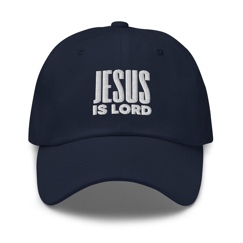 Jesus Is Lord Cap, Christian Baseball Cap, Faith 6 Panel Dad Hat, Jesus Embroidered Cap, Church Apparel, Christianity Gifts, Women Of Faith