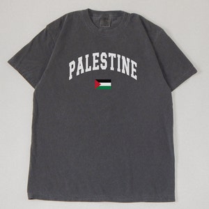 Palestine Comfort Colors Shirt, Minimalist Unisex Palestinian Support TShirt, Pro Palestine Protest, Gaza, Palestine Flag Solidarity Crew
