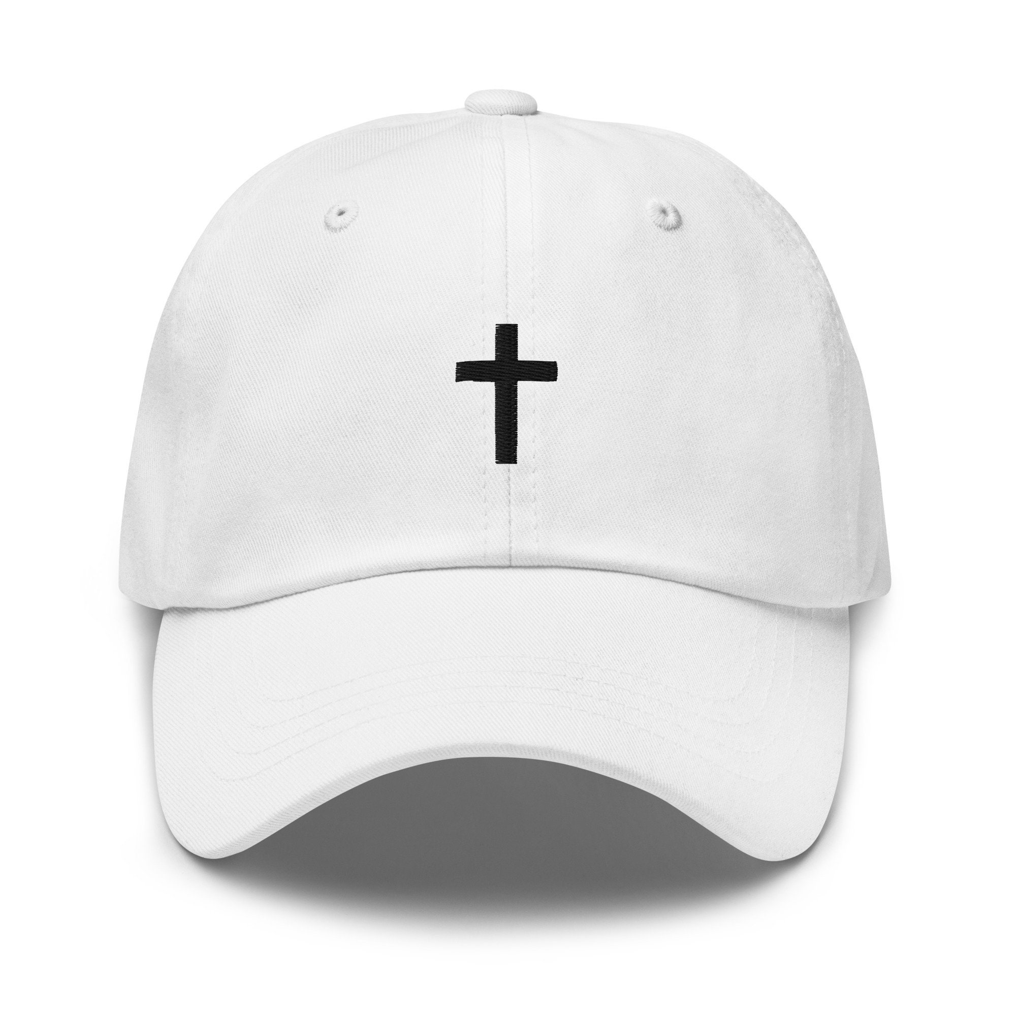 Men's Christian Chaplain Cross Embroidered Baseball Cap - 100% Cotton Washed Dad Hat - Adjustable Back, Grey - View #11