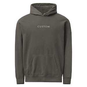 EMBROIDERED Custom Comfort Colors Hoodie, Personalized Pullover, Customizable Text or Logo Apparel