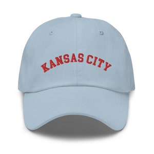 Kansas City Baseball Cap, Embroidered City Dad Hat, Embroidery, Kansas City Football Team Fan, Game Day Cap, Kansas Family Trip, Kansas Gift