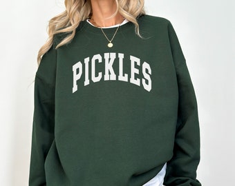 Pickles Sweatshirt, Pickle Lover Crewneck, Foodie Gift, Pickled Jar Shirt, Canned Pickles Hobbyist, Pickler, Pickle Girl, Home Pickle