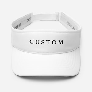 Custom Visor, Embroidered Custom Text Visor, Tennis Hat, Pickleball Visor, Personalized Gifts, Custom Words Hat, Your Text Visor, Sporty Hat