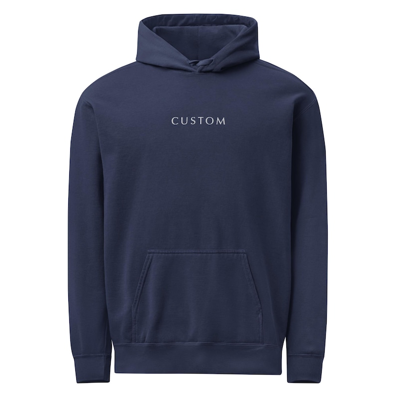 EMBROIDERED Custom Comfort Colors Hoodie, Personalized Pullover, Customizable Text or Logo Apparel