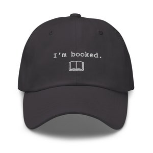 Embroidered Book Lover Hat, Funny Bookworm Baseball Cap, Book Embroidery, Gift For Bookish Friend, Book Nerd Gifts, Bookworm 6 Panel Dad Hat
