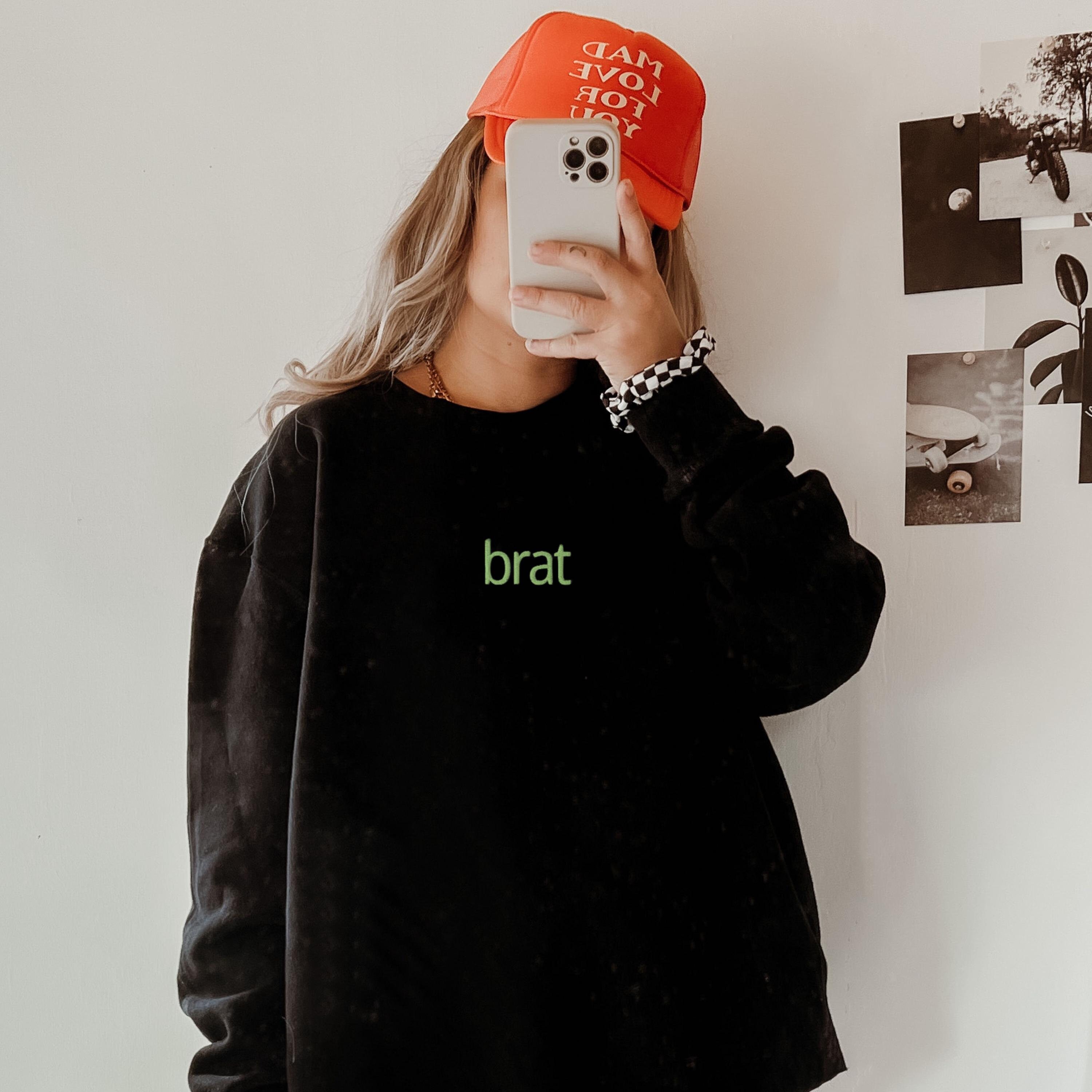Sweat-shirt brodé pour enfant, pull Kamala vert citron pour enfant, sweat-shirt tendance à col rond pour enfant, chemise pull pour enfant simple, broderie