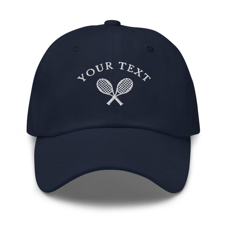 Custom Tennis Baseball Cap, Embroidered Personalized Tennis Dad Hat, Tennis Team Caps, Matching Tennis Hats, Tennis Club Gift, 6 Panel Hat