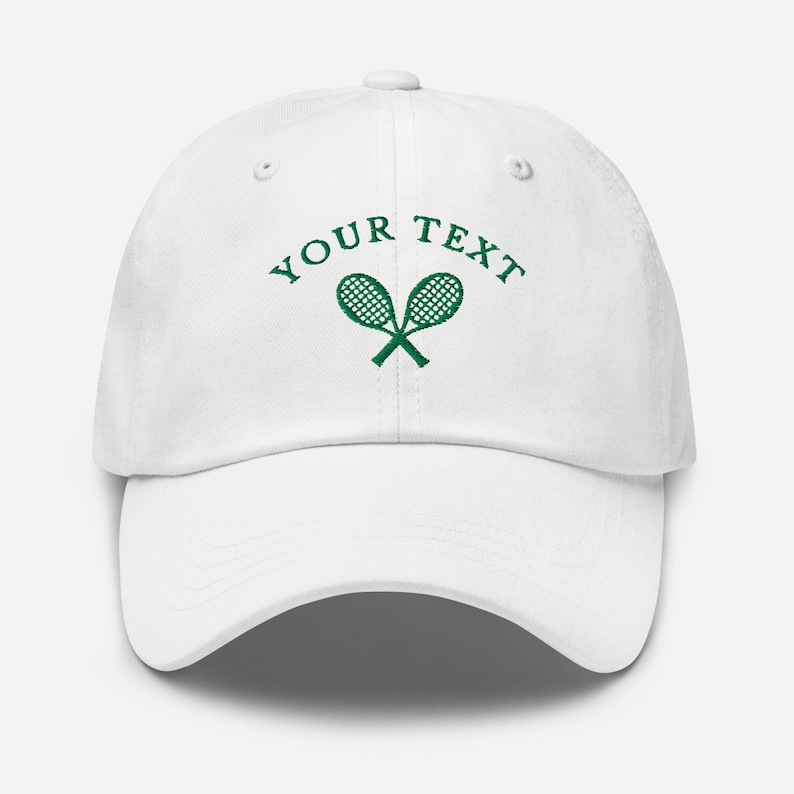 Custom Tennis Baseball Cap, Embroidered Personalized Tennis Dad Hat, Tennis Team Caps, Matching Tennis Hats, Tennis Club Gift, 6 Panel Hat