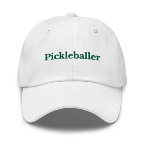 Pickleballer Baseball Cap, Pickleball 6 Panel Dad Hat, Embroidered Pickle Ball Hat, Pickleball Lover Gift, Pickleball Player