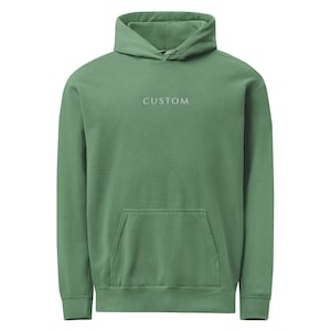 EMBROIDERED Custom Comfort Colors Hoodie, Personalized Pullover, Customizable Text or Logo Apparel