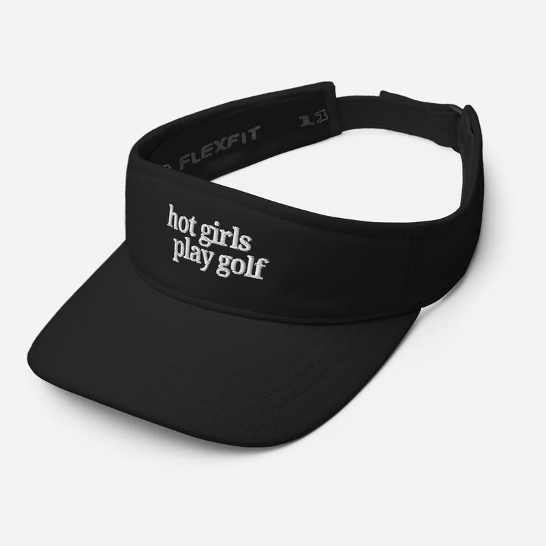 Hot Girls Play Golf Visor, Fun Golf Hat, Cute Gift for Golfer, Funny Golf Gifts, Embroidered Golf Visor, Golf Apparel